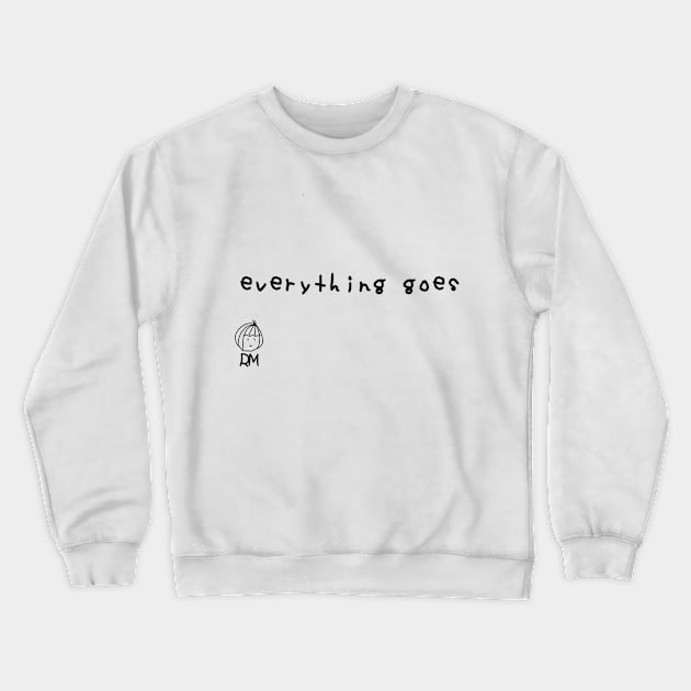 Everything Goes - RM BTS Lyrics Black Version Crewneck Sweatshirt by Sora No Hana